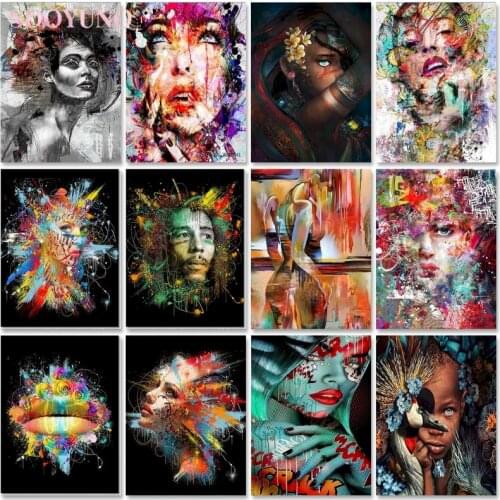 SDOYUNO Acrylic Diy painting by number figure Paint By Numbers Women On Canvas HandPainted Digital Paintings Art Home Decor