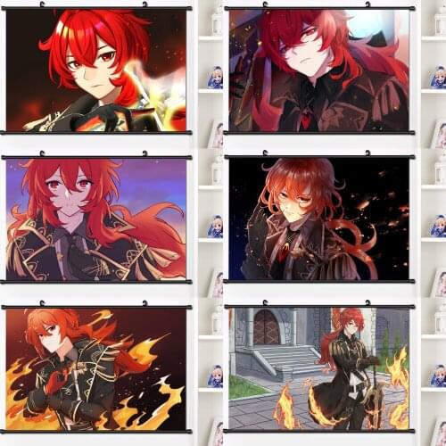 DIY 5D Diamond Painting Anime Game Genshin Impact Cross Stitch Kits Embroidery Full Square Diamond Mosaic Home Decoration