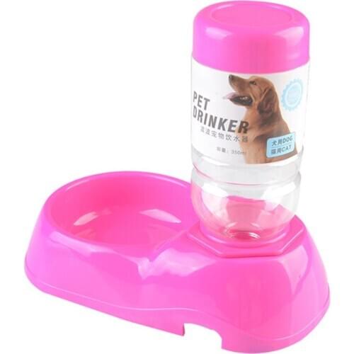 Pet Automatic Food Water Dispenser Puppy Kitten Feeder Bowl Dog Cat Drinker Dish