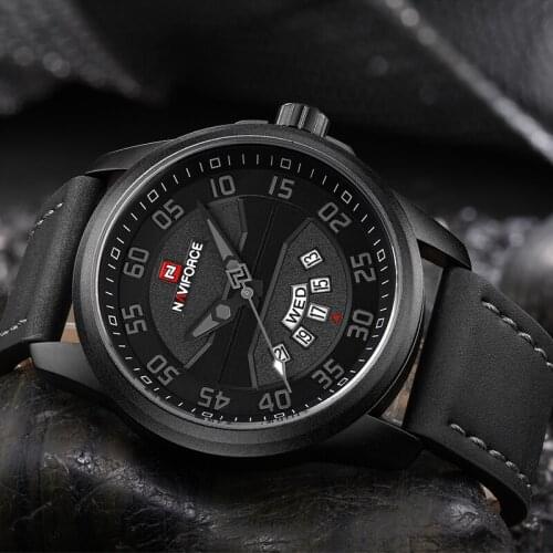 Luxury Brand NAVIFORCE Fashion Casual Sport Watches Quartz Clock Man Leather Strap Army Military Waterproof Sports WristWatch