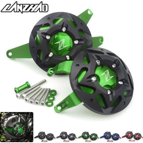 For Kawasaki Z900 2017 2018 CNC Aluminum Motorcycle Engine Guard Side Stator Case Guard Protector Green Black Blue Red Titanium