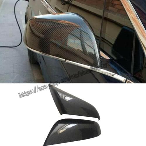For Tesla ModelS high quality Real carbon fiber Look Side Door Mirror Cover 2pcs