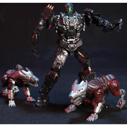 24cm Transformation Robot UT confinement action figure Deformed robot Alloy model With Two Dogs Anime Figure Collection toy