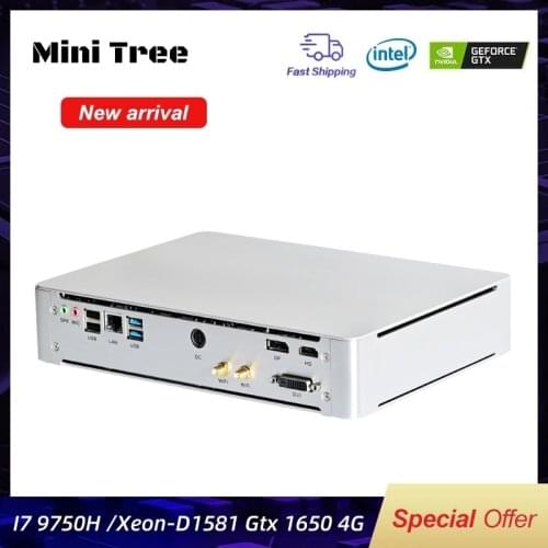 Mini PC Gaming Intel Core i3 9100F i5 9400F i7 9700F GTX1650 Xeon D1581 Quadro K620 2G SSD M2 NVME Windows 10 Pro 4K DVI HDMI DP