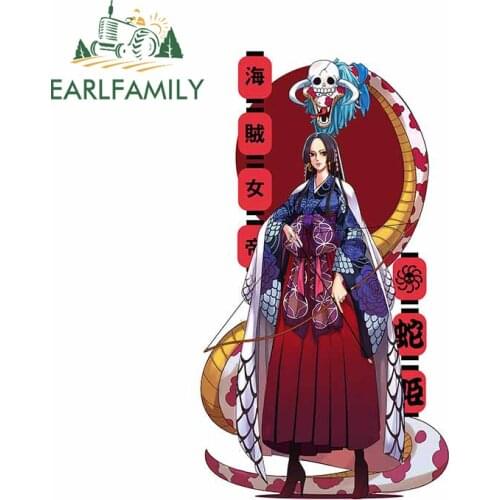 EARLFAMILY 13cm x 7.2cm for Boa Hancock Car Stickers Personality Air Conditioner Body for Car Decoration Vinyl Decal