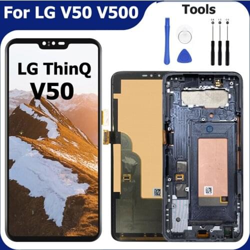 V50 LCD Display Repair For LG ThinQ V50 5G Touch Screen Digitizer Assembly Super AMOLED Screen Replacement Pantalla LM-V500M