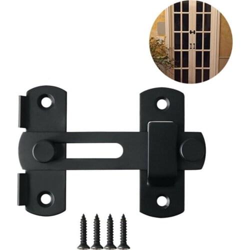 Matte Black Stainless Steel Gate Latches Flip Latch Safety Door Bolt Latch Lock With Screws 10cm X 7cm X 2cm