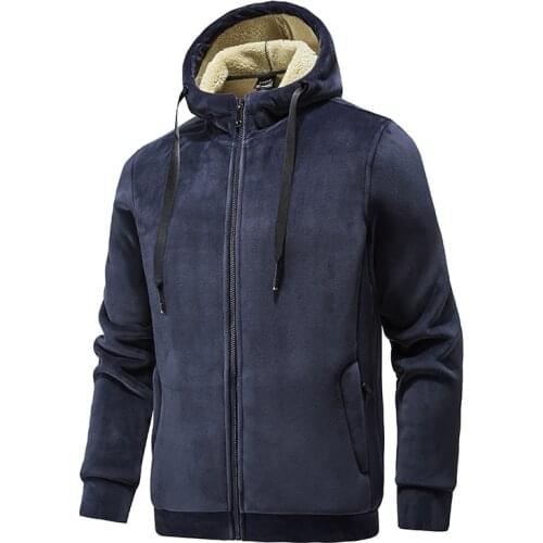 Mens sweatshirt male winter warm hoodies men sweatshirts males warm hoodies zipper hoody fleece hoodies solid color hoodies