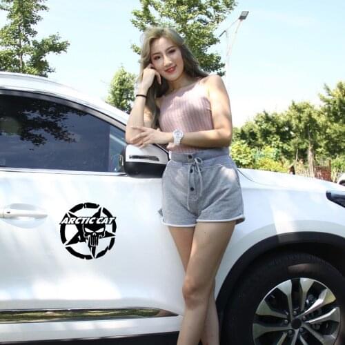 Arctic Cat skull star snowmobile decal vinyl Suitable for window weed off road india 4x4 truck sticker