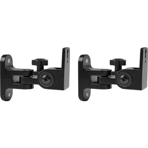 Speaker Wall Mount Bracket, Zinc Alloy Universal Surround Sound Wall Holder Stand(2 PCS)