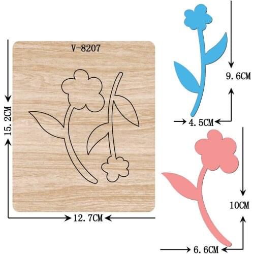 New Flowers wooden dies cutting dies for scrapbooking Multiple sizes V-8207