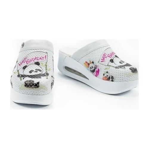 ORTHOPEDIC SABO SLIPPERS DOCTOR NURSE HOSPITAL ASCI SLIPPERS HAPPY BIRTHDAY PRINTED PANDA PATTERNED