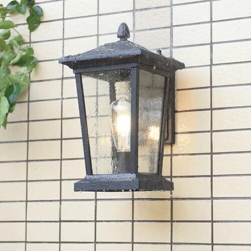 Outdoor Waterproof Wall Light Outdoor Simple Retro Balcony Courtyard Lamp Corridor Led Modern LED Vintage Induction Lamp