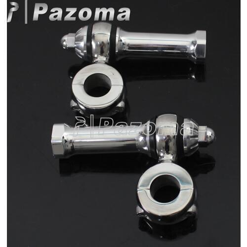 Flanders Style 7/8" 22mm Bar Clamps Handlebar Risers Old School Polish Motorcycle Bar Riser Set