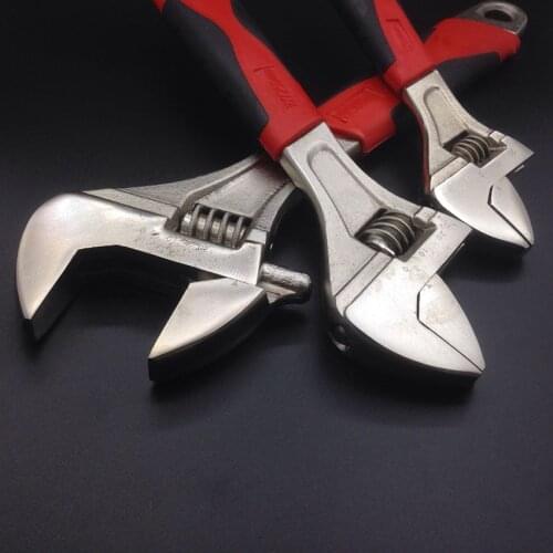 6"/8"/10"/12" adjustable wrench multi-functional spanner plastic handle wrenches auto mechanic repairing tools open end spanners