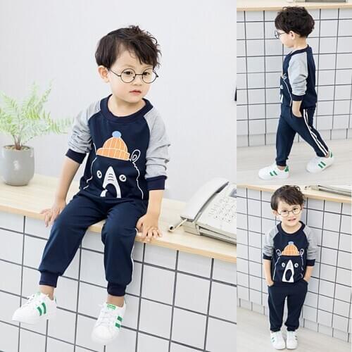 Spring Toddler Baby Boys girls Clothes Outfit Boy girl Kids Shirt Tops+pants Casual Clothing children For 12 Months-6Years