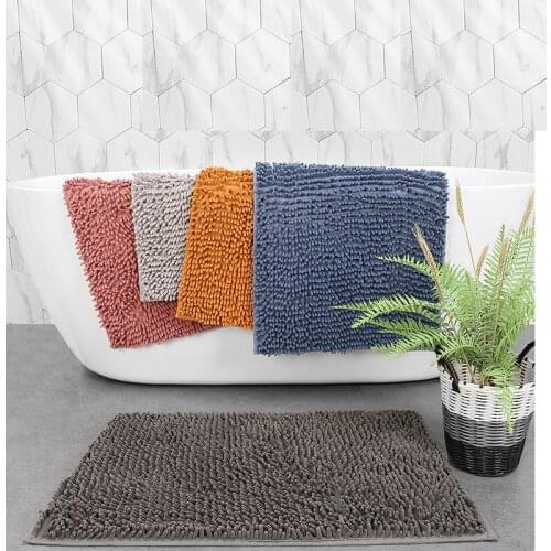 Chenille Pure Color Plush Carpet Bedroom Entrance Door Mat Non Slip Absorbent Floor Mat Corridor Rug Balcony Living Room Carpet