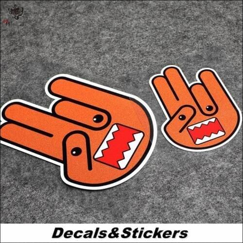 NO.L232 JDM DOMO Gesture 3M Reflective Modified Stickers Car Glass Waterproof Decals MOTO GP Racing Motorcycle