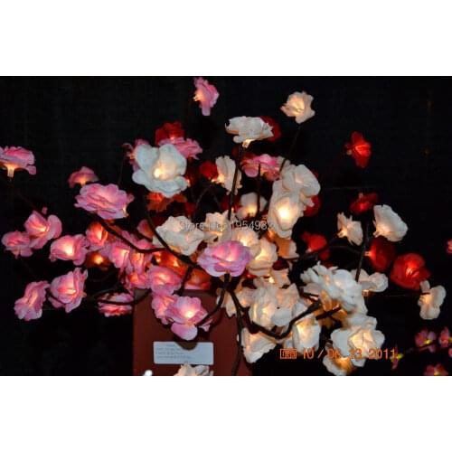 Battery Type Blossom mini Rose Branch Light 20" 48 LED Christmas branch light wedding table decoration branch twig light