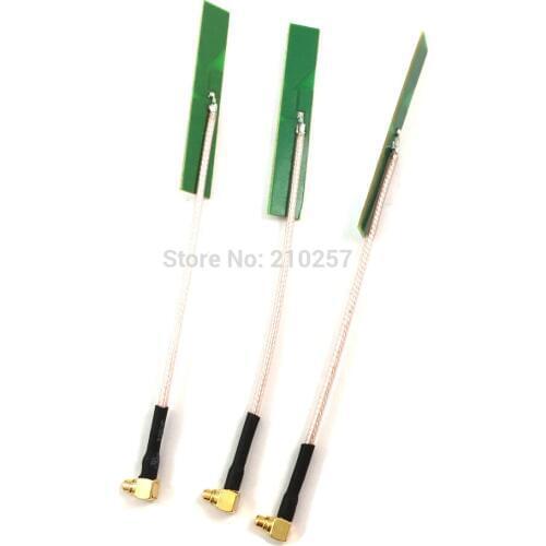 Free Shipping 5pcs 2.4G 3dbi MMCX Male Plug Pcb Internal Wifi Antenna Aerial RG178 Cable 6cm