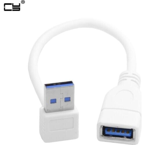 UP Right Angled 90 degree USB 3.0 A male to Female Extension Cable data charge super speed for Tablet PC