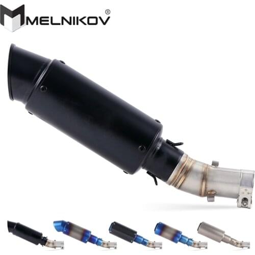 ER 6N 6F Motorcycle Exhaust Muffler Middle Link Pipe Slip On For Kawasaki ER6N ER6F NINJA650R Exhaust 2009 - 2016