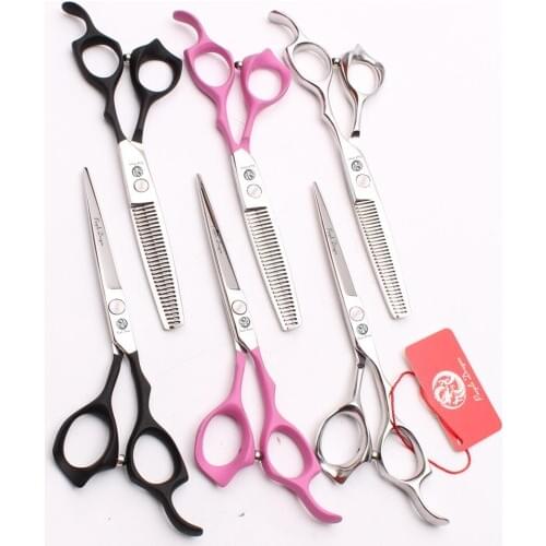 Z1124 6.0" 17.5cm JP 440C Purple Dragon Professional Barber Scissors Cutting Shears Thinning Scissors Styling Tool Hair Scissors