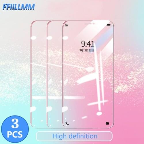 3Pcs/lot Full Cover Protective Glass For iPhone 11 12Pro Max Tempered Glass For iPhone XS Max XR SE 6 7 8 Plus Screen Protectors