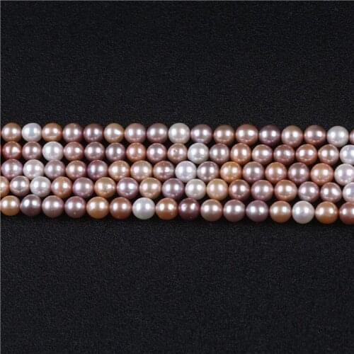 Factory sale 7-8mm mix color near round Potato Freshwater Pearls Beads String