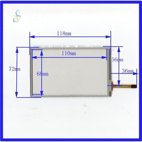 ZhiYuSun 118*72 NEW 5 inch 118mm*72mm 4 wire Universal LCD Touch Screen Panel Digitizer CAR GPS this is compatible quality assur