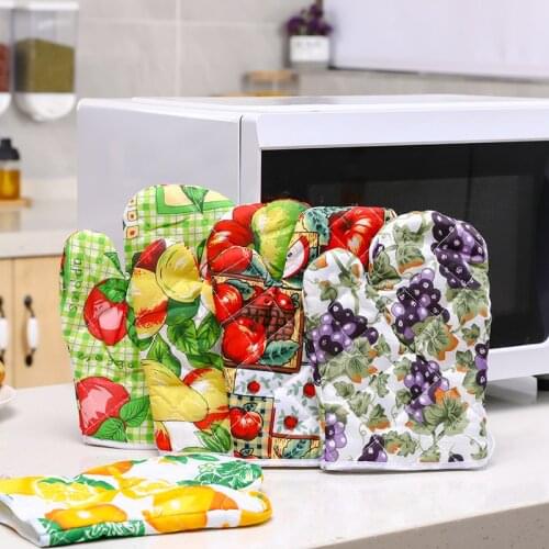 1PCs Microwave Oven Glove Kitchen Mitten Insulated Heatproof Heat Resistant Non-slip Baking Gloves Thickening Oven Mitts