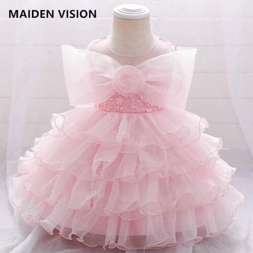 1St Birthday Dress For Baby Girls Long Sleeve Party Dress New Summer kids' wear Clothing 1-5 Years Old Toddler Christening Gowns