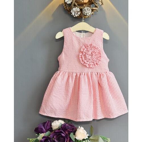 2020 girls flower dresses summer lovely dresses princess dress sleeveless dress girls dresses 9