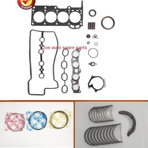 2SZ FE 2SZFE Full gasket kit crankshaft connecting rod bearing piston ring for Toyota Yaris/Vitz Belta Ractis Daihatsu YRV 1.3L