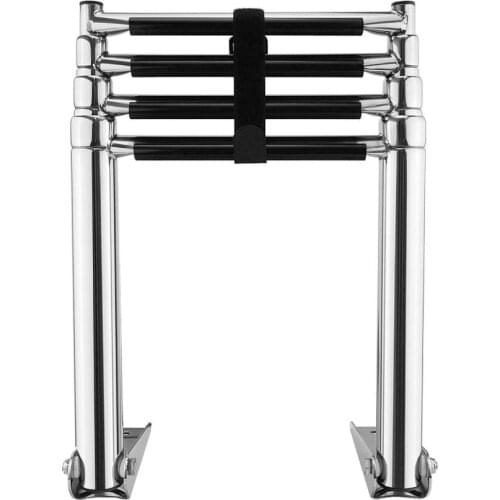 4 Step Boat Telescoping Folding Ladder Stainless Steel Marine Hardware Deck Outboard Swim Platform Boat Ponton Yacht Accessories