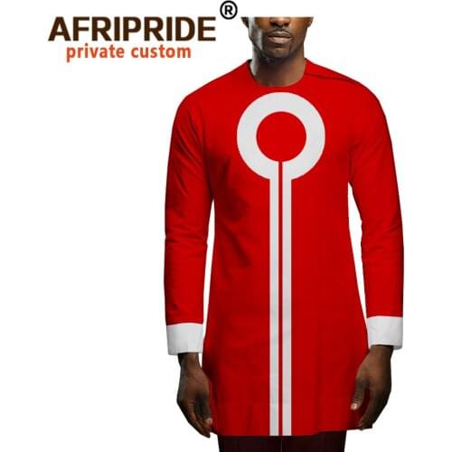 African Shirts for Men Plus Size Shirt Dashiki Tops Ankara Blouse Long Sleeve Outwear Tribal Wear Traditional Clothing A2012004