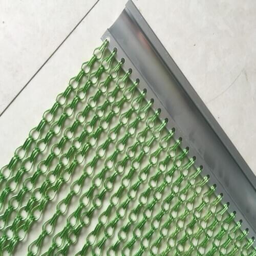 Anodized Surface Treatment Double Hooks Aluminium Chain Curtain