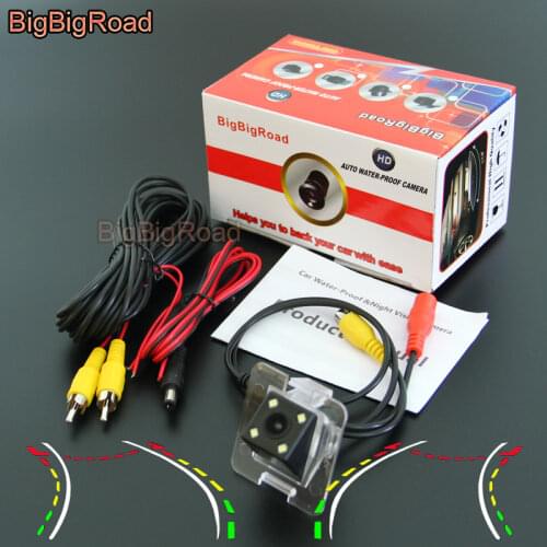 BigBigRoad Car Intelligent Dynamic Track Rear View Camera Reverse Camera For Mercedes Benz GLK Class X204 200 260 300 2009 -2012