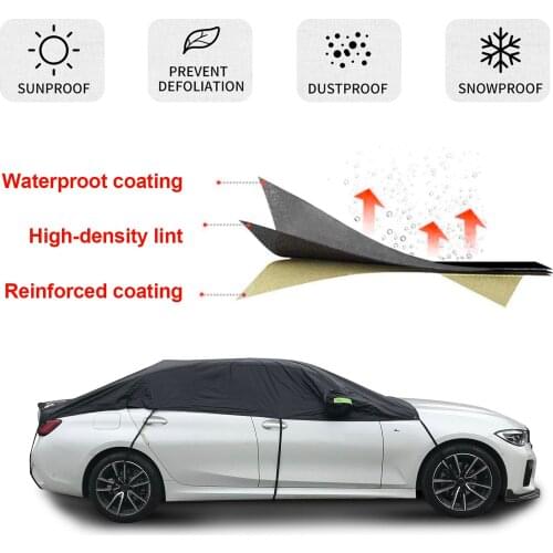 Car Cover Windshield Snow Cover with Side Mirror Covers Mirror Snow Covers Protects Windshield and Wipers from Weatherproof