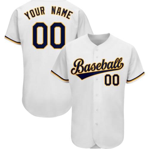 Custom White Baseball Jersey for Discount，Online New Arrival Embroidery Shirts Designed，Stitched Men/Women/Youth Sport Jersey