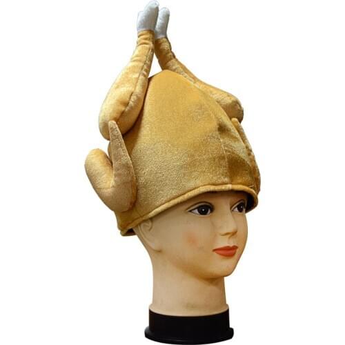 Thanksgiving Roasted Turkey Hat for Men Women Kids Plush Hat Costume Turkey Party Accessory Holiday Trot for Christmas Xmas