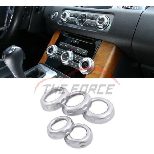 For Range Rover Sport 2012-2013 High quality ABS Middle Console Volume Knob Cover Trim 5pcs
