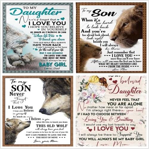 Home Letter Design 3D Printing Blankets To My Daughter/Wife/Son/Girlfriend Warm Cozy Gifts Christmas Custom Blanket Throw Letter