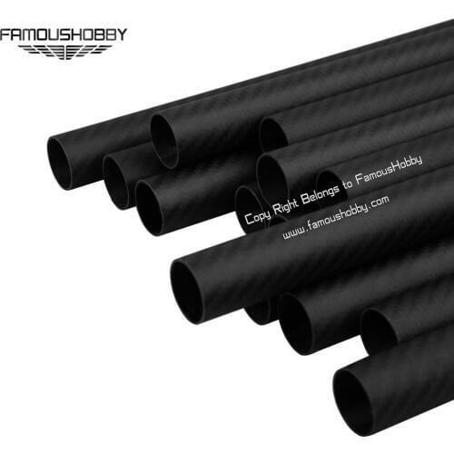 Famoushobby FT082 30X28X750mm 100% pure full Carbon fiber tube boom pipe Twill matte For multi-copter HexA Oct for 1pc