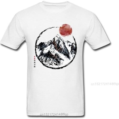 Men Top T-shirts Sunset in Rocky Mountain T Shirt White Tshirt Asian Style Tees New Coming Cotton Fabric Clothes Drop Shipping