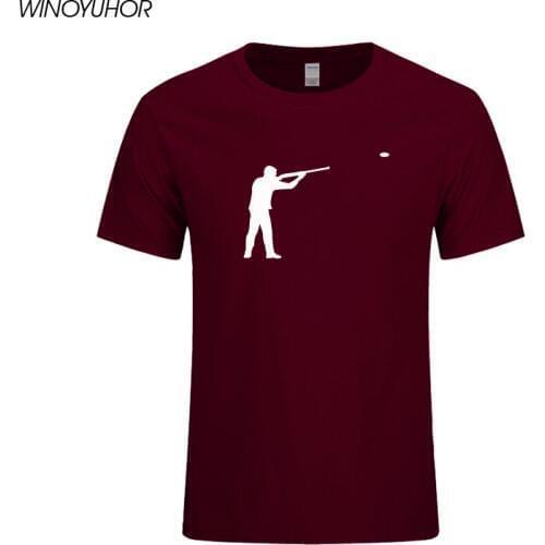Skeet Shooting Print T Shirt Mens Summer New Fashion Short Sleeve T-shirt Hip Hop Sport Streetwear Camisetas Masculina