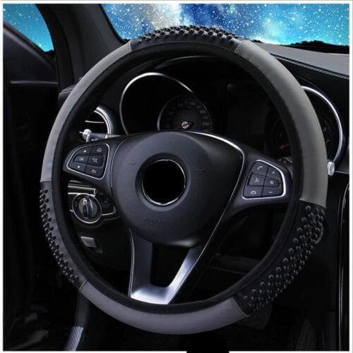 PU Leather Steering-wheel Cover 37cm/38cm Universal Car Steering Wheel Cover Fit for Most Cars Auto Accessories
