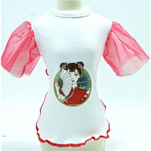 Chinese Dog Costumes Summer Cat Dog T-shirt Puppy Outfit Yorkshire Clothing Schnauzer Shih Tzu Bichon Poodle Pomeranian Clothes