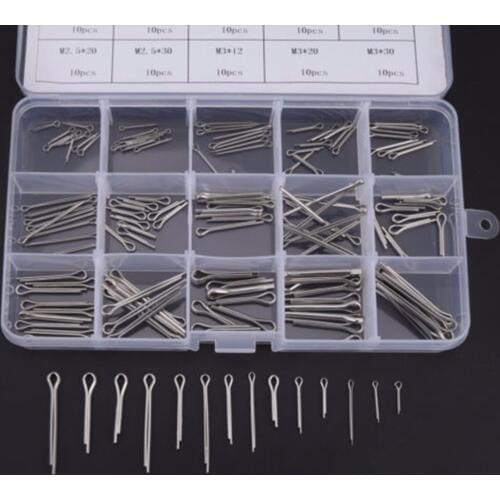 150Pcs Split Cotter Pins Kit Mayitr 15 Kinds Split Cotter Pins Stainless Steel Assortment Kit Set With Box Mayitr Fastener