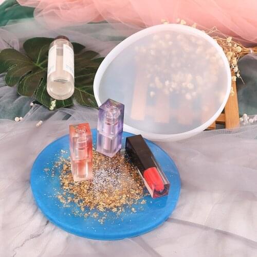 DIY Crystal Epoxy Round Coaster Mould Household Dish Jewelry Decoration Handmade Model Clay Board Wholesale